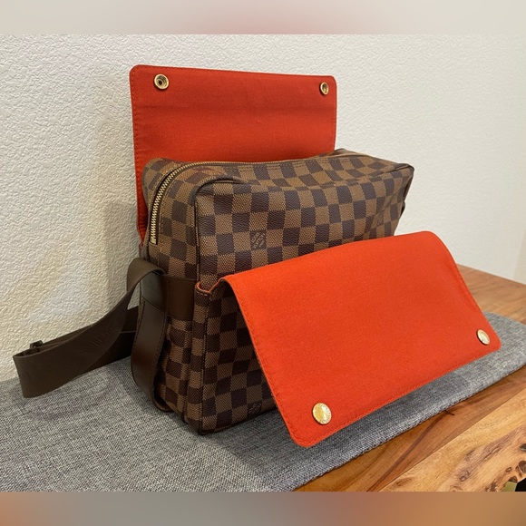 11. Louis Vuitton Brown Naviglio Damier Canvas Crossbody Bag - Picture 4 of 15